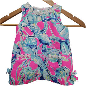 Girls Lilly Pulitzer Baby Dress 18-24 Mo Resort Beach Vacation Vibrant Lace Bows